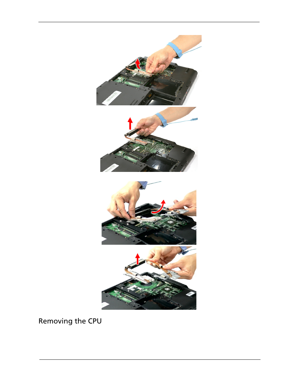 Removing the cpu | Acer 5220G User Manual | Page 83 / 180