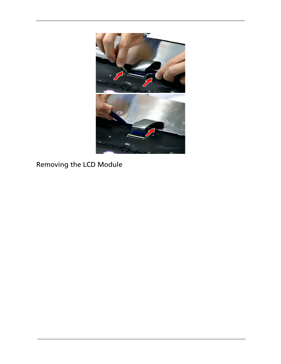 Removing the lcd module | Acer 5220G User Manual | Page 89 / 180