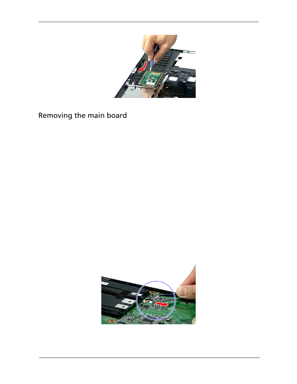 Removing the main board | Acer 5220G User Manual | Page 99 / 180