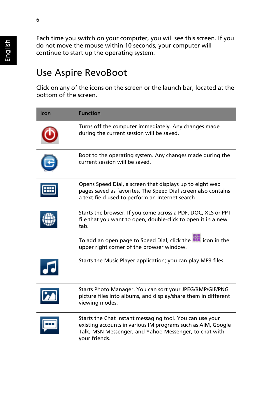 Use aspire revoboot | Acer Aspire R3600 User Manual | Page 16 / 36