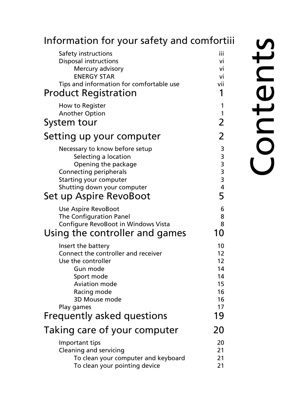 Acer Aspire R3600 User Manual | Page 9 / 36