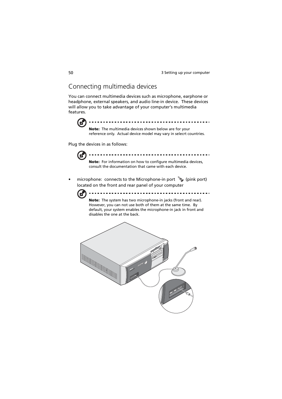 Connecting multimedia devices | Acer 5600 series User Manual | Page 56 / 122
