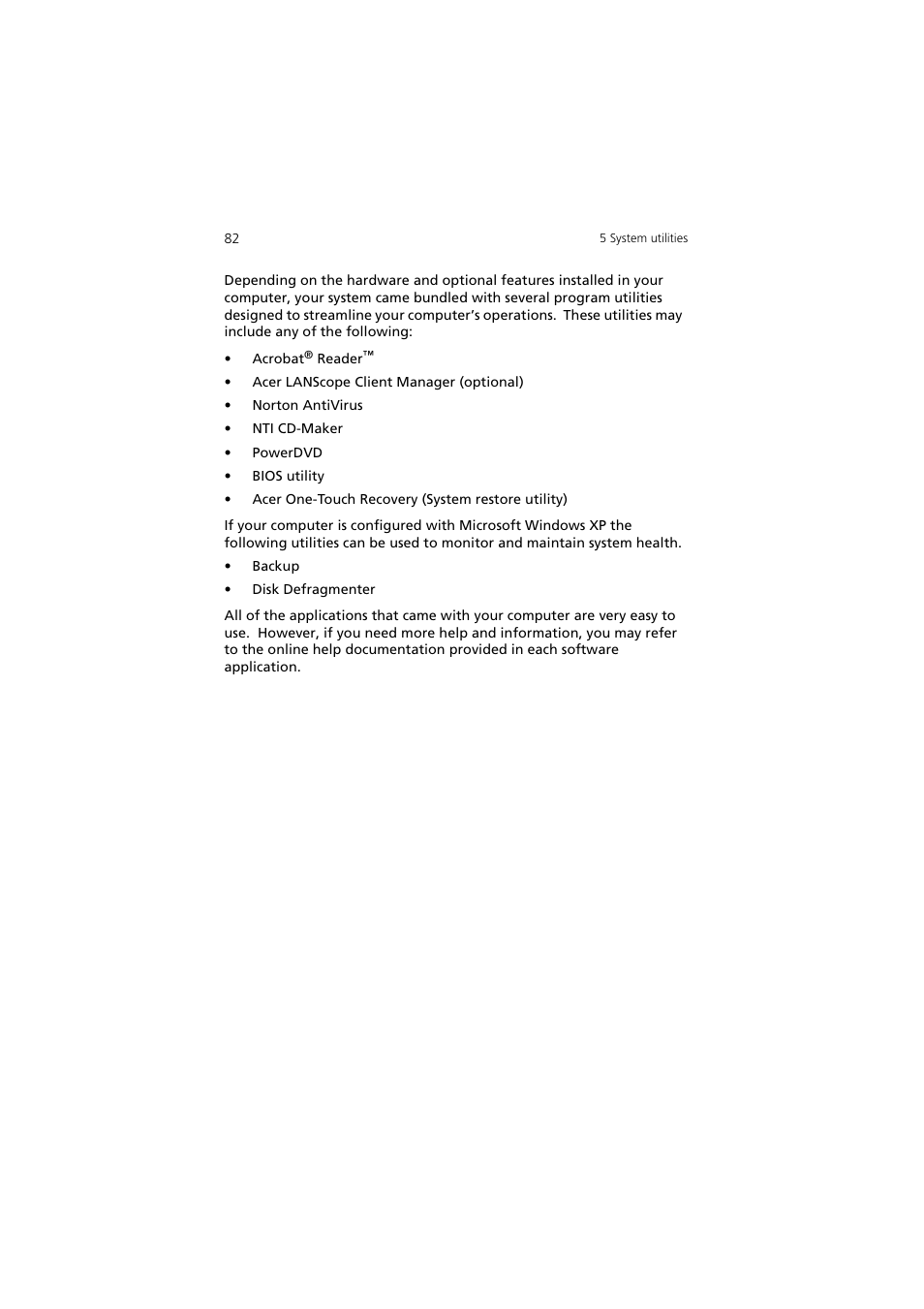 Acer 5600 series User Manual | Page 88 / 122