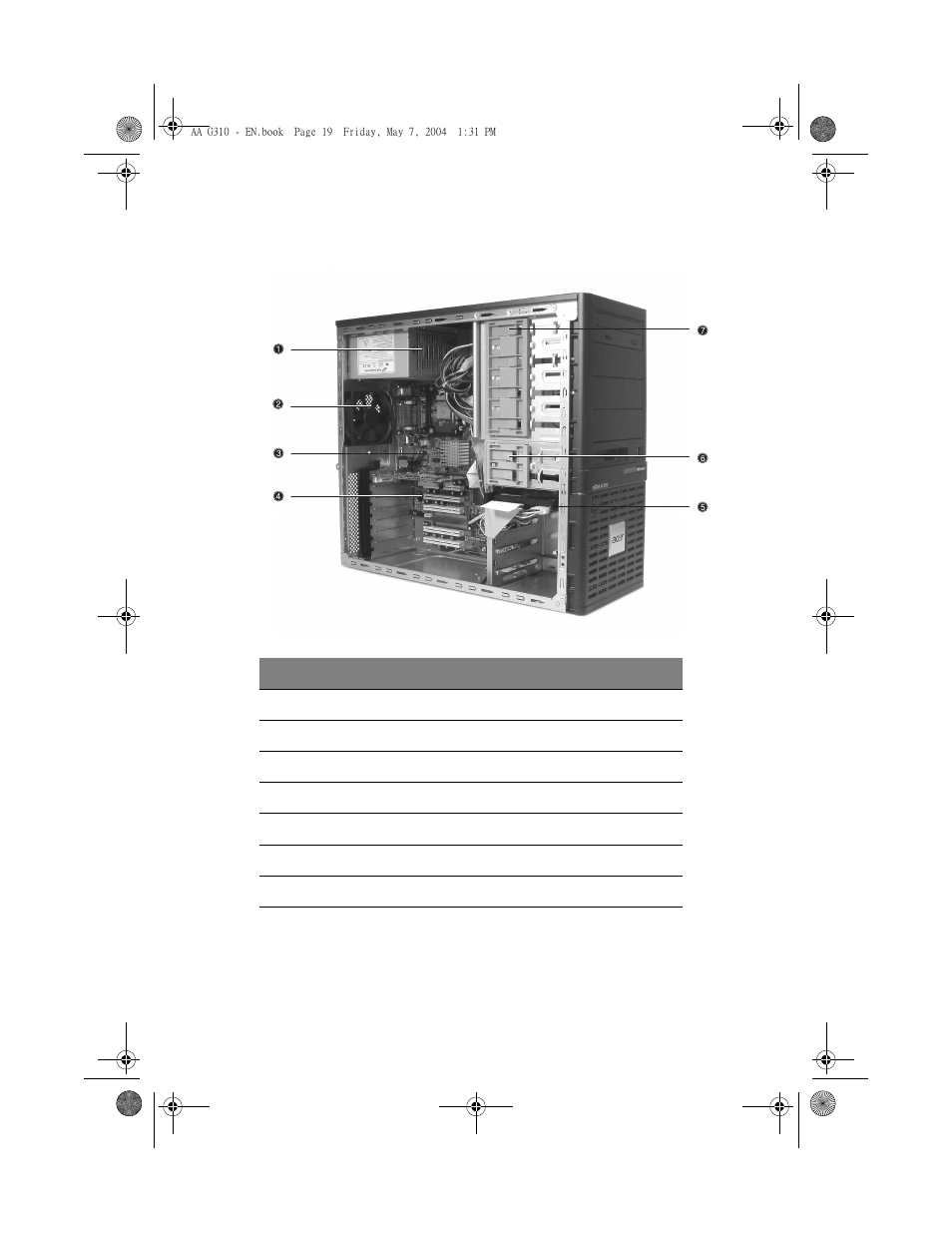 Internal components | Acer Altos G310 User Manual | Page 29 / 130