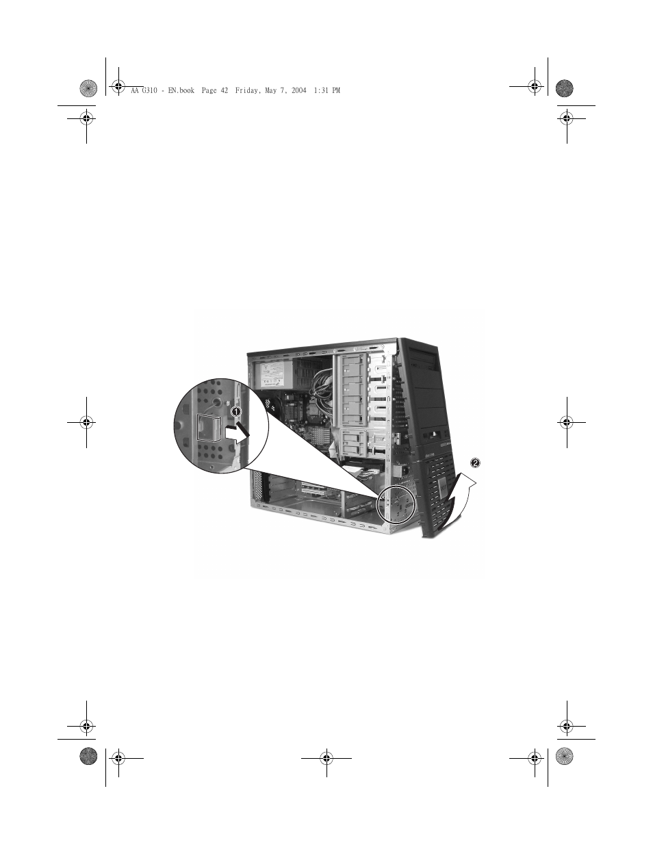 To remove the front panel | Acer Altos G310 User Manual | Page 52 / 130