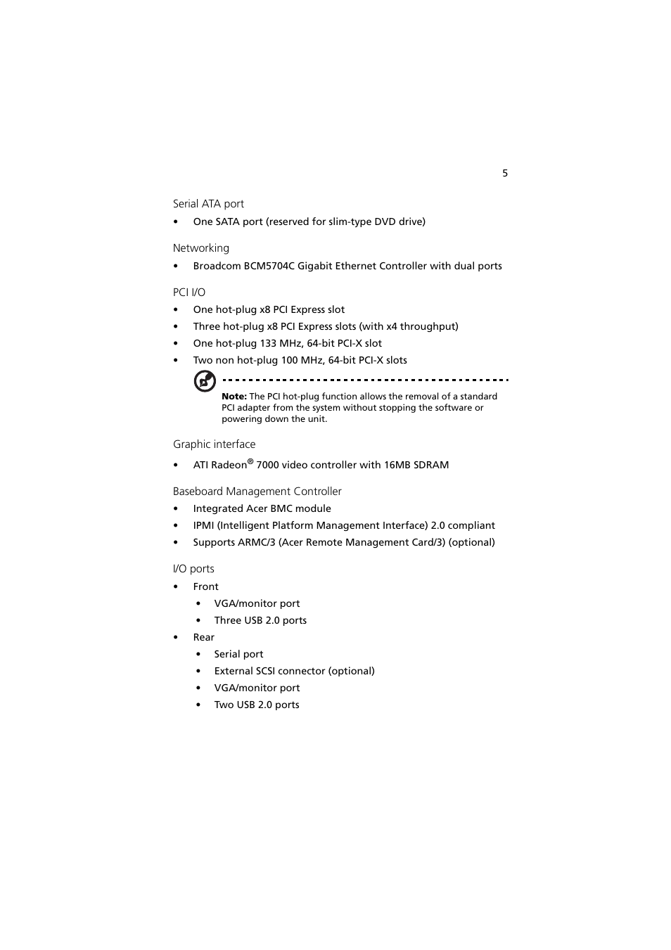 Acer Altos R910 Series User Manual | Page 15 / 192
