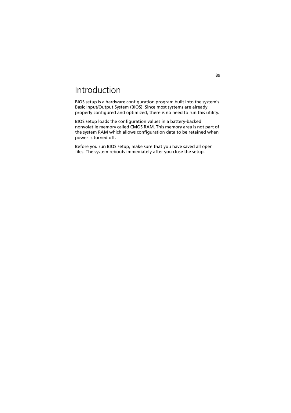 Introduction | Acer Altos R910 Series User Manual | Page 99 / 192
