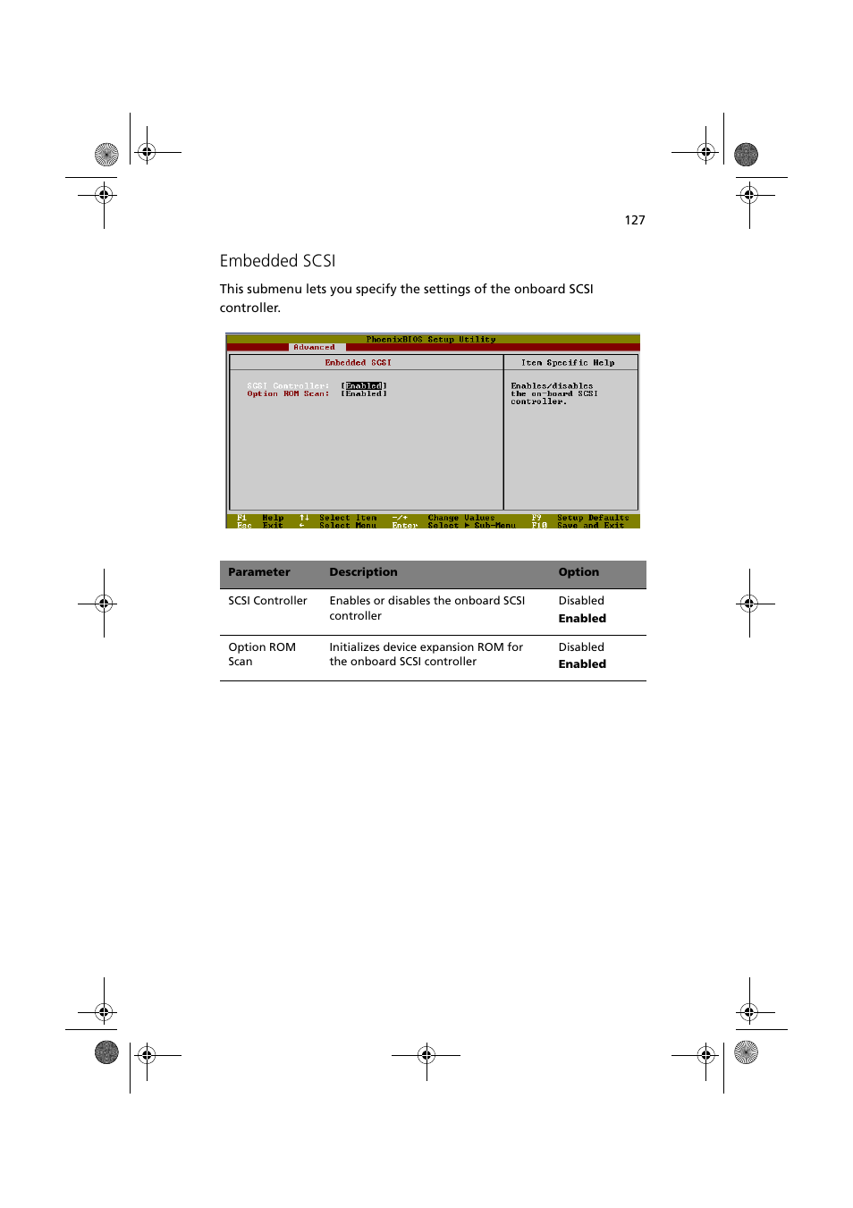 Embedded scsi | Acer Altos G900 User Manual | Page 143 / 248
