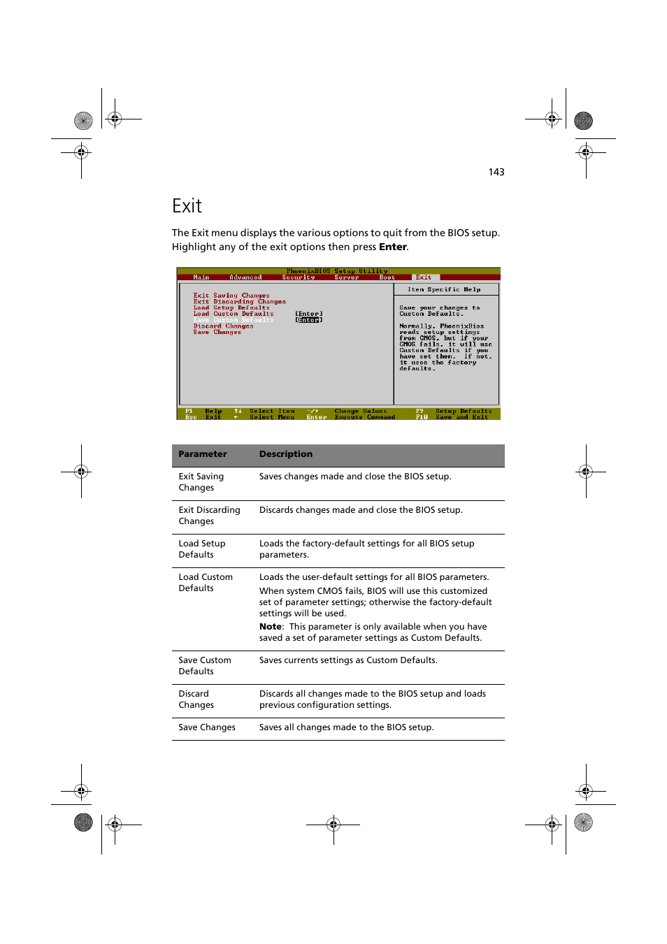 Exit | Acer Altos G900 User Manual | Page 159 / 248