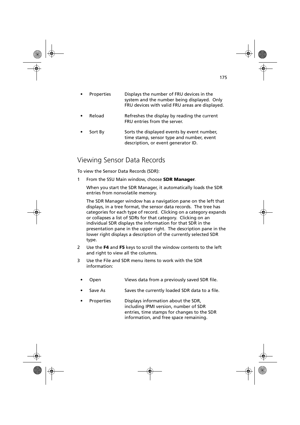 Viewing sensor data records | Acer Altos G900 User Manual | Page 191 / 248