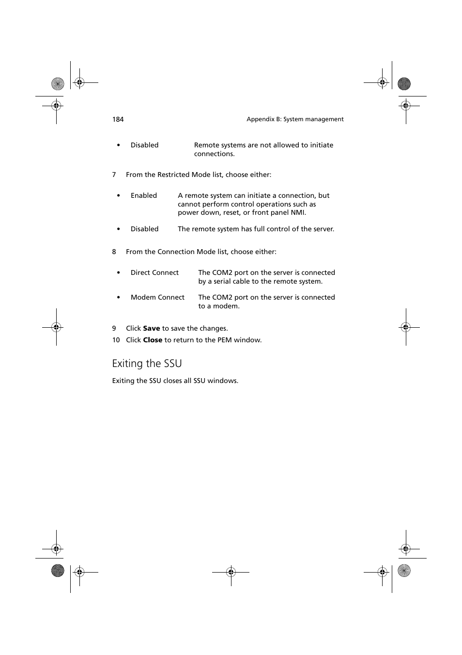 Exiting the ssu | Acer Altos G900 User Manual | Page 200 / 248