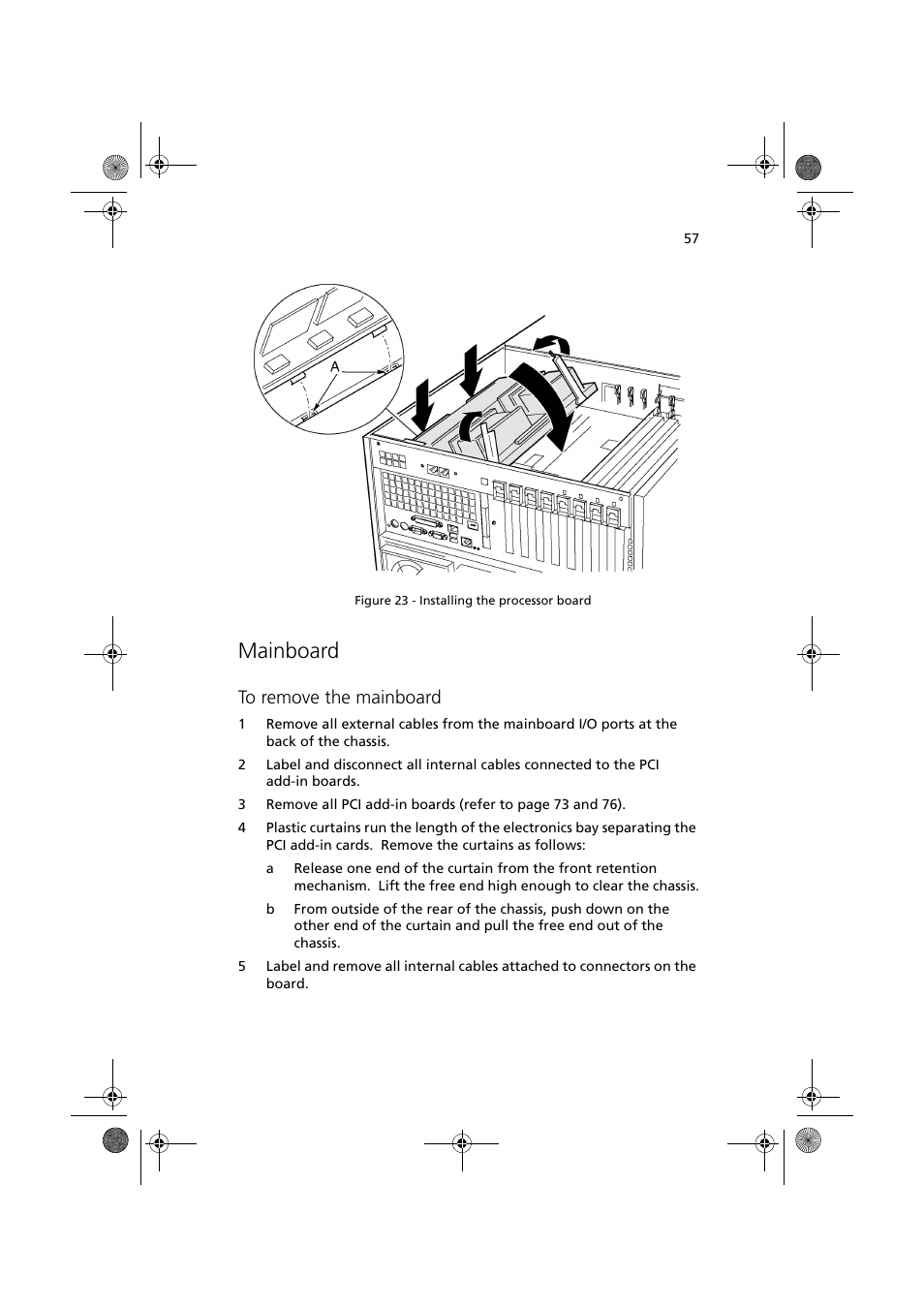 Mainboard | Acer Altos G900 User Manual | Page 73 / 248