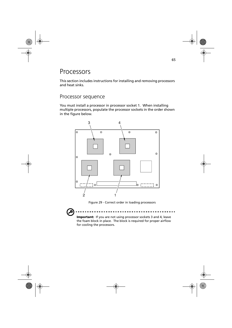 Processors, Processor sequence | Acer Altos G900 User Manual | Page 81 / 248