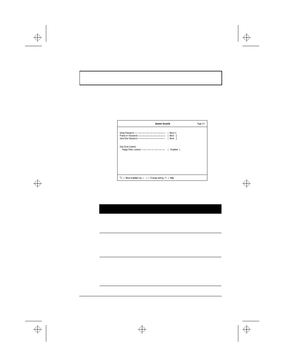 Bios utility, System security | Acer 510 Series User Manual | Page 121 / 149