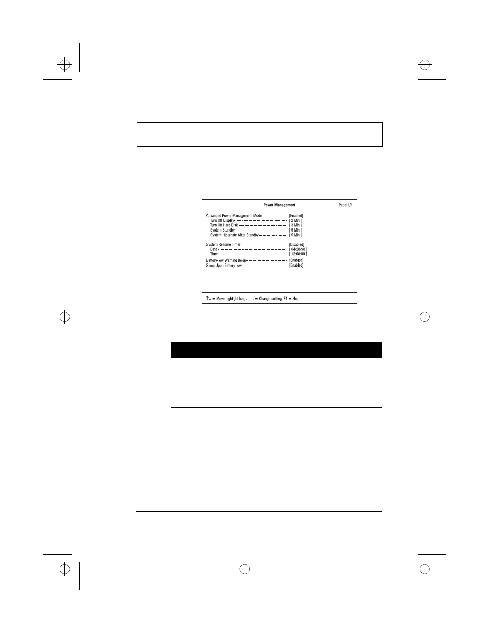 Bios utility, Power management | Acer 510 Series User Manual | Page 125 / 149