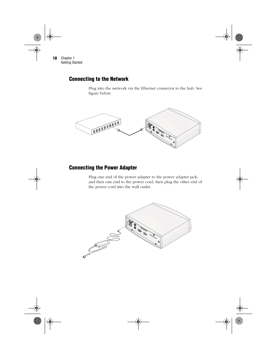 Connecting to the network, Connecting the power adapter | Acer WT 300 User Manual | Page 18 / 54