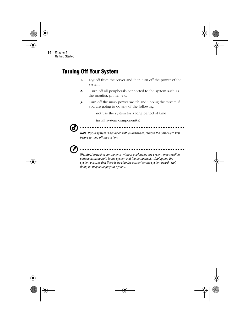 Turning off your system | Acer WT 300 User Manual | Page 22 / 54