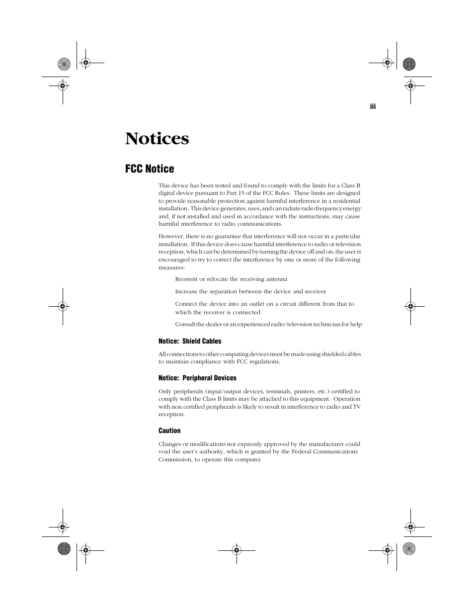 Notices, Fcc notice | Acer WT 300 User Manual | Page 3 / 54