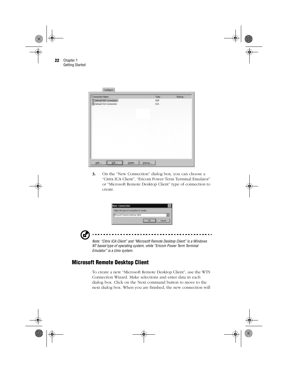 Microsoft remote desktop client | Acer WT 300 User Manual | Page 30 / 54