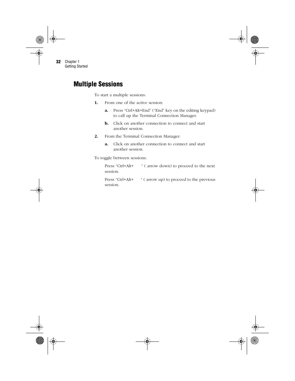 Multiple sessions | Acer WT 300 User Manual | Page 40 / 54