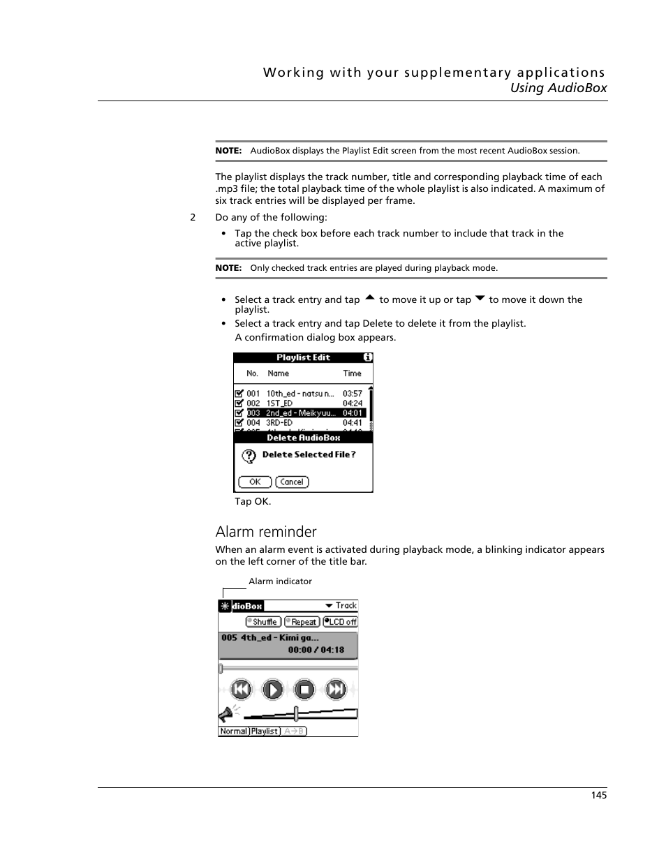 Alarm reminder | Acer s10 User Manual | Page 163 / 338