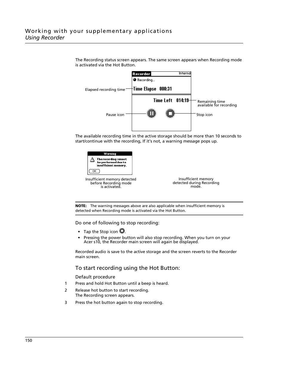 Acer s10 User Manual | Page 168 / 338