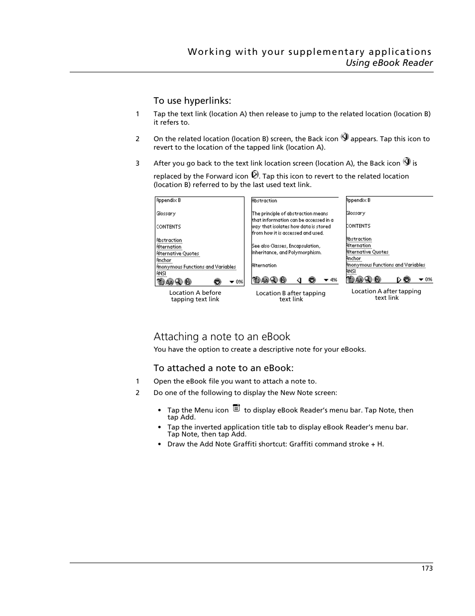 Attaching a note to an ebook | Acer s10 User Manual | Page 191 / 338