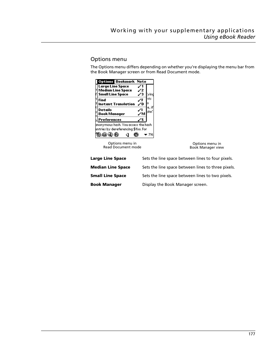 Options menu | Acer s10 User Manual | Page 195 / 338