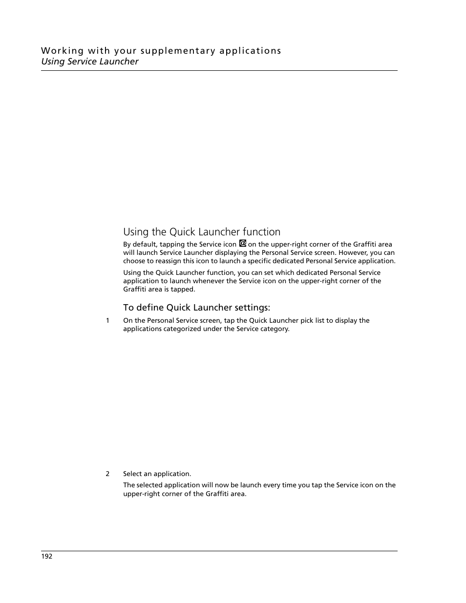 Using the quick launcher function | Acer s10 User Manual | Page 210 / 338