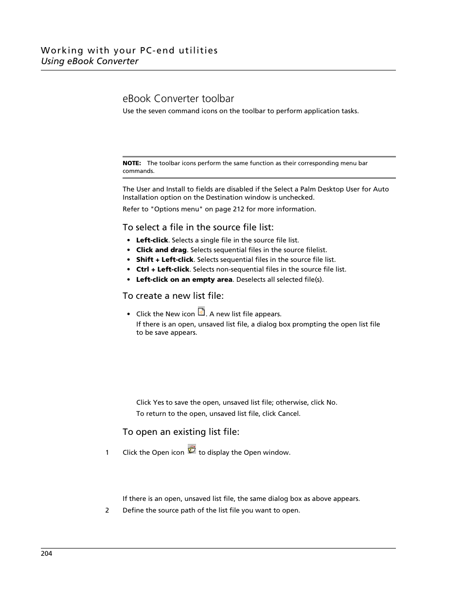 Ebook converter toolbar | Acer s10 User Manual | Page 222 / 338