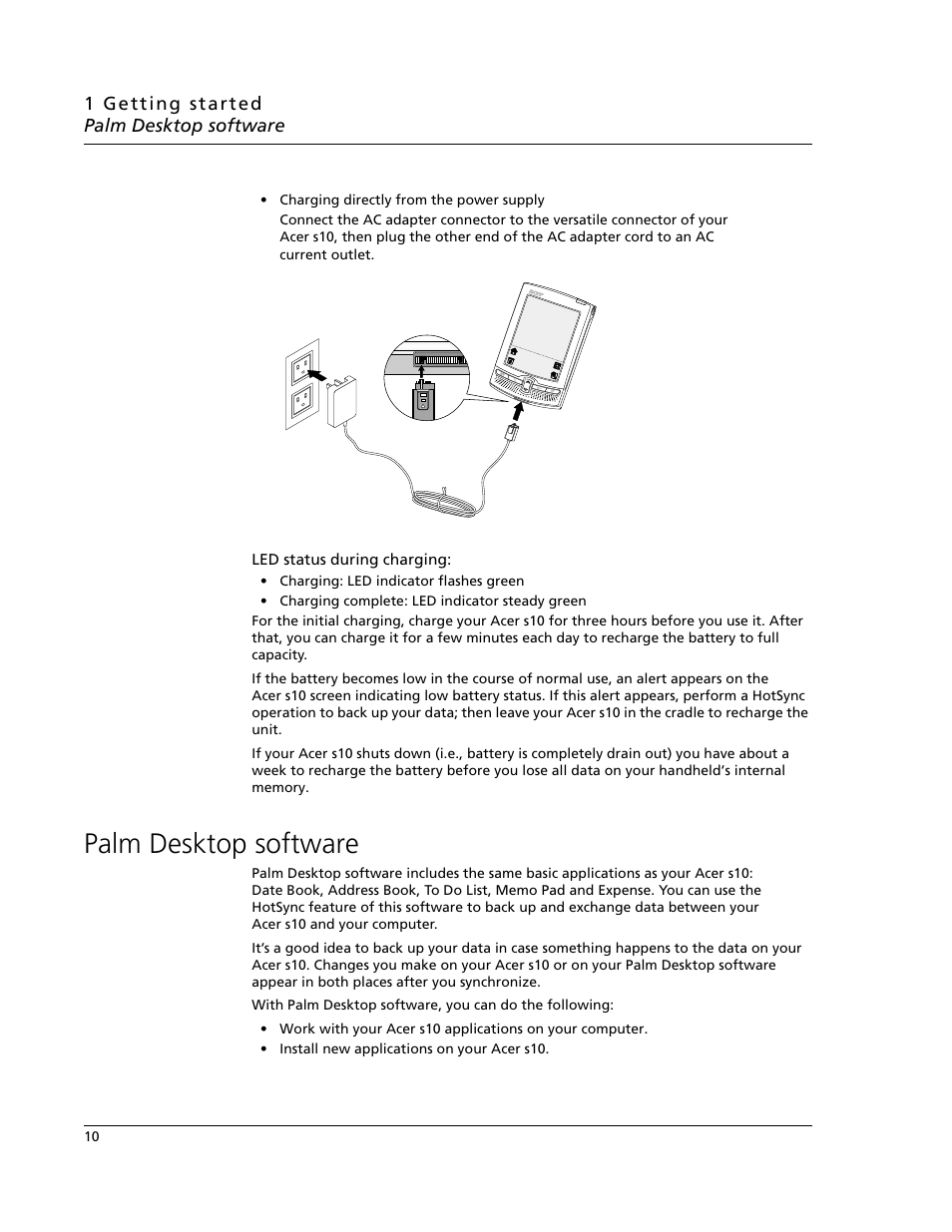 Palm desktop software | Acer s10 User Manual | Page 28 / 338