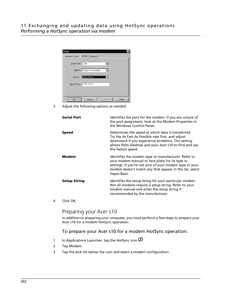 Preparing your acer s10 | Acer s10 User Manual | Page 280 / 338