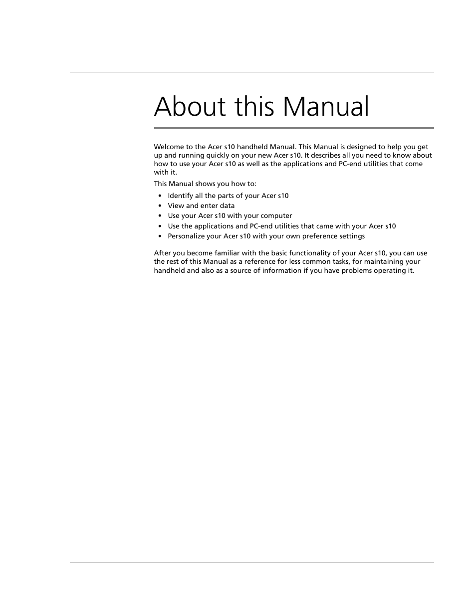 About this manual | Acer s10 User Manual | Page 3 / 338