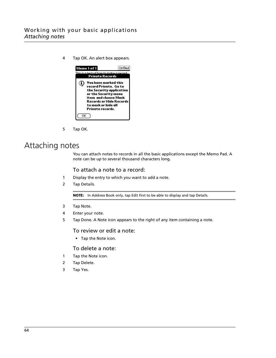 Attaching notes | Acer s10 User Manual | Page 82 / 338