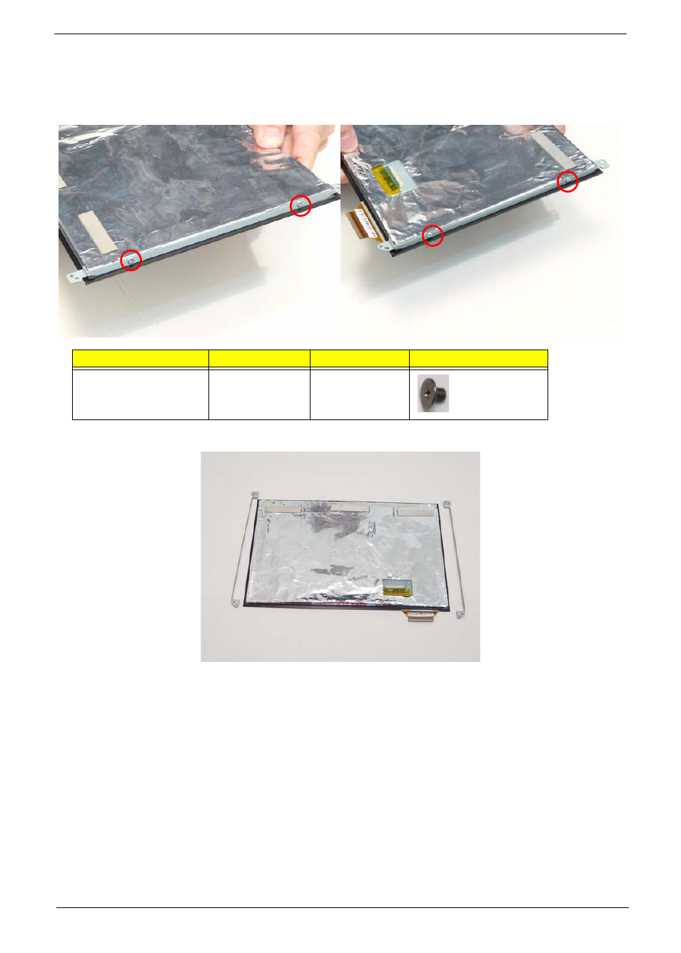 Removing the lcd brackets | Acer 1820PT User Manual | Page 101 / 216