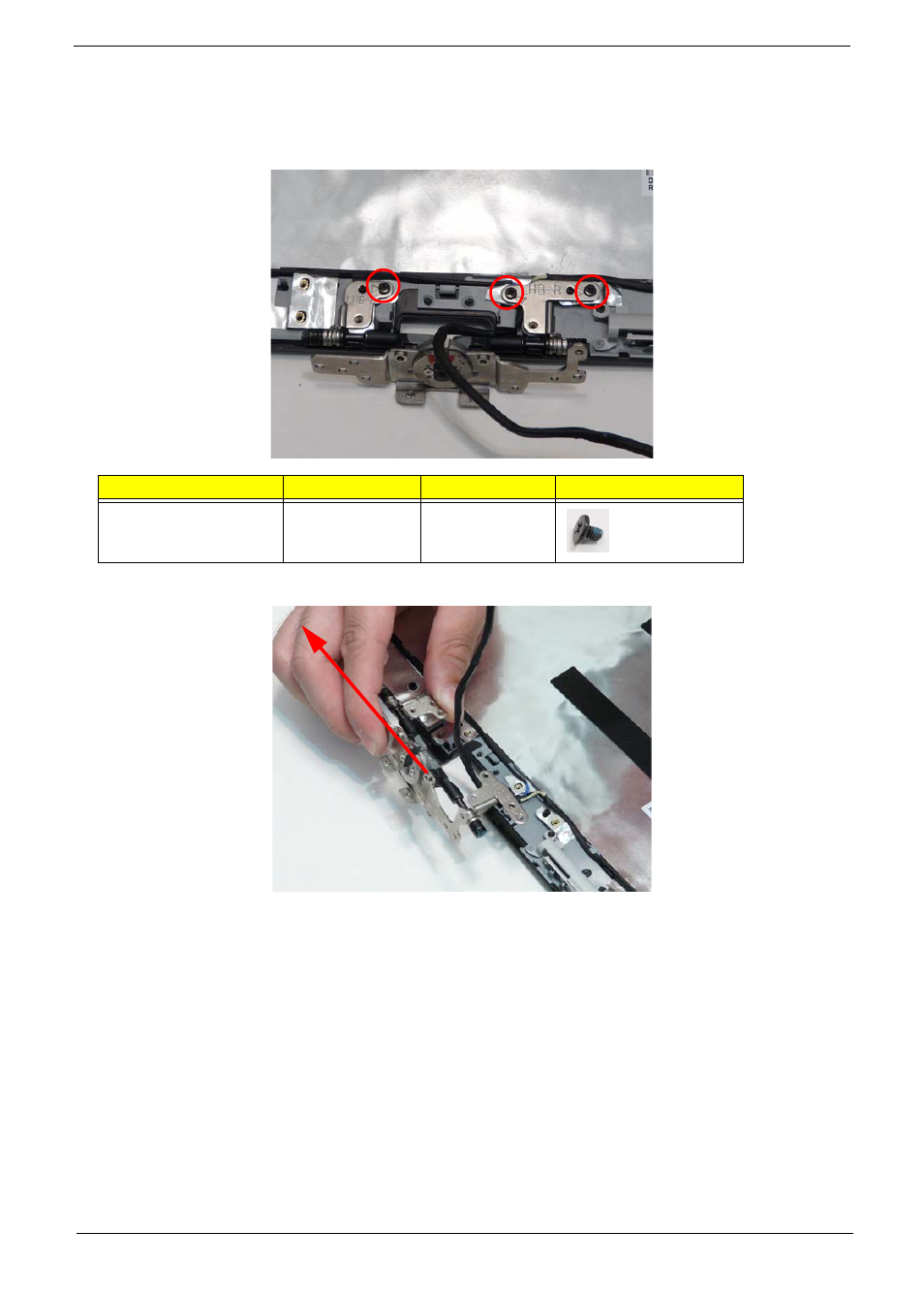 Removing the hinge | Acer 1820PT User Manual | Page 103 / 216