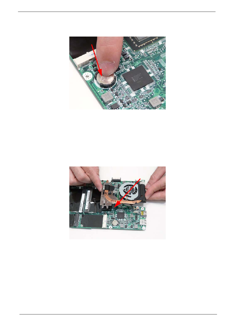 Replacing the rtc battery, Replacing the thermal module | Acer 1820PT User Manual | Page 122 / 216