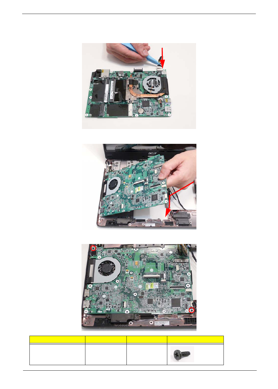 Replacing the mainboard | Acer 1820PT User Manual | Page 125 / 216