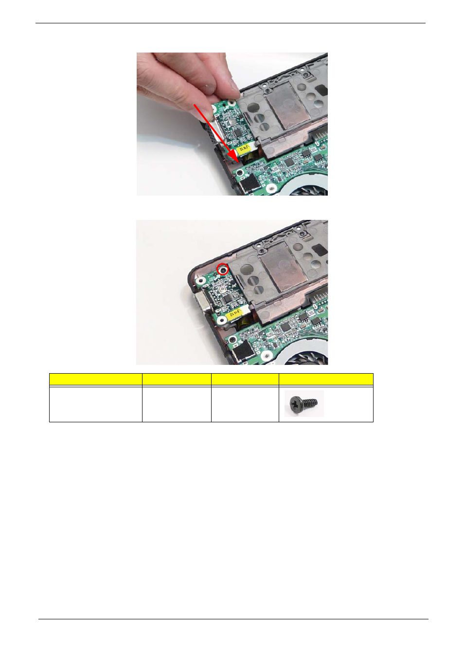 Replacing the led board | Acer 1820PT User Manual | Page 128 / 216