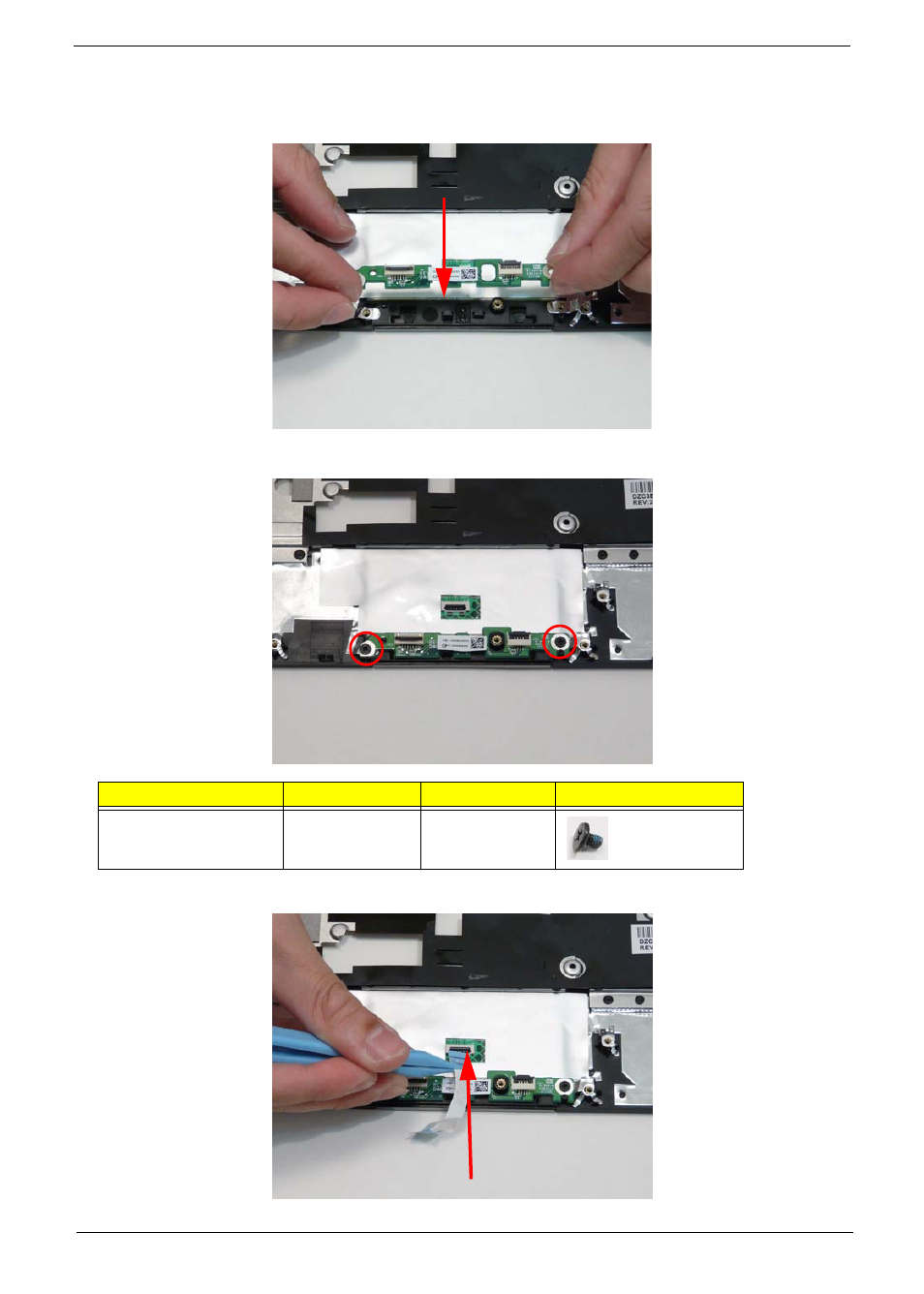 Replacing the button board | Acer 1820PT User Manual | Page 135 / 216