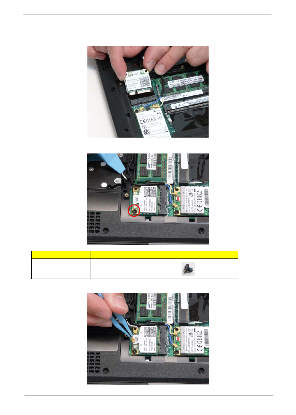 Replacing the wlan module | Acer 1820PT User Manual | Page 146 / 216