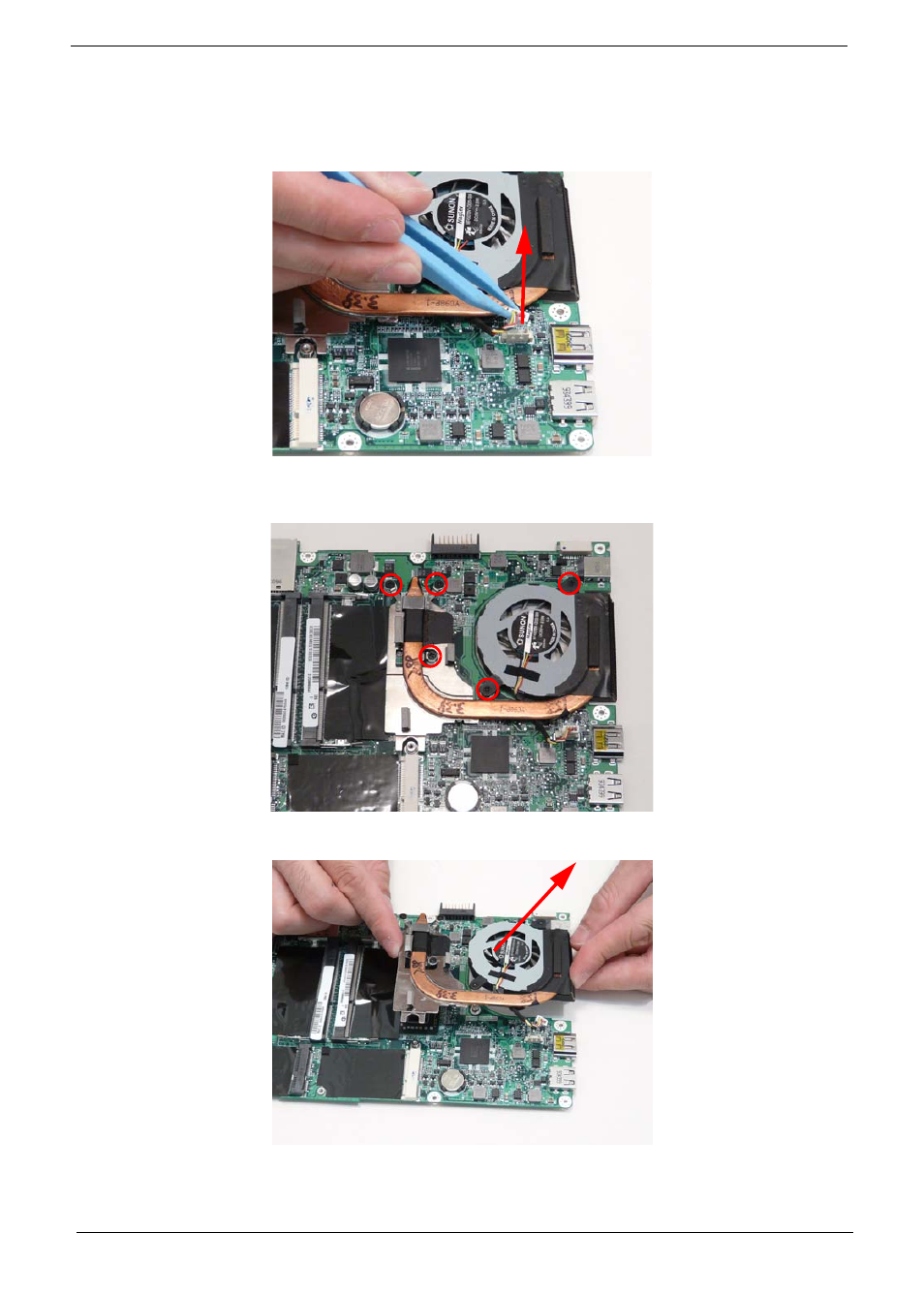 Removing the thermal module | Acer 1820PT User Manual | Page 86 / 216