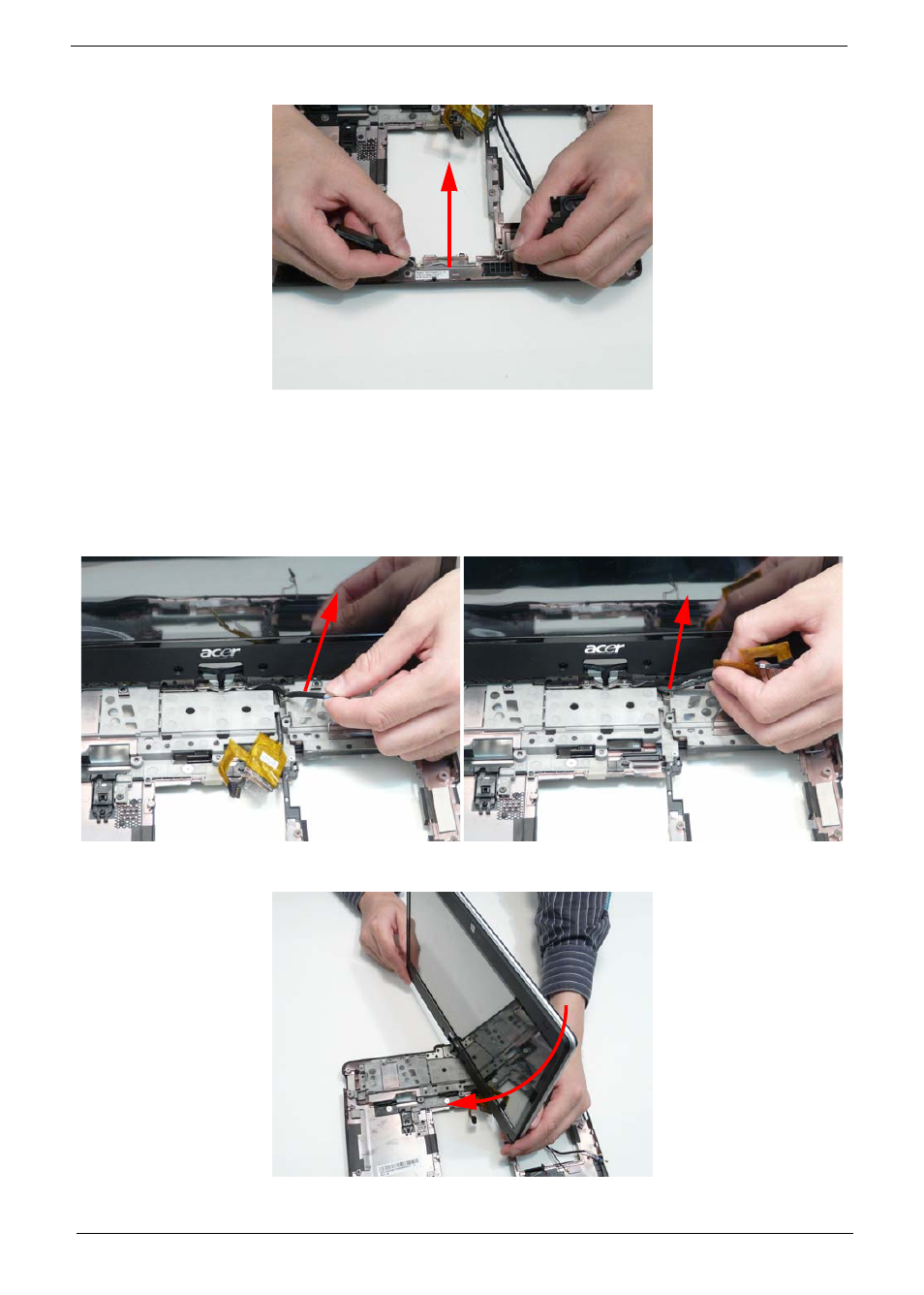 Removing the lcd module | Acer 1820PT User Manual | Page 88 / 216