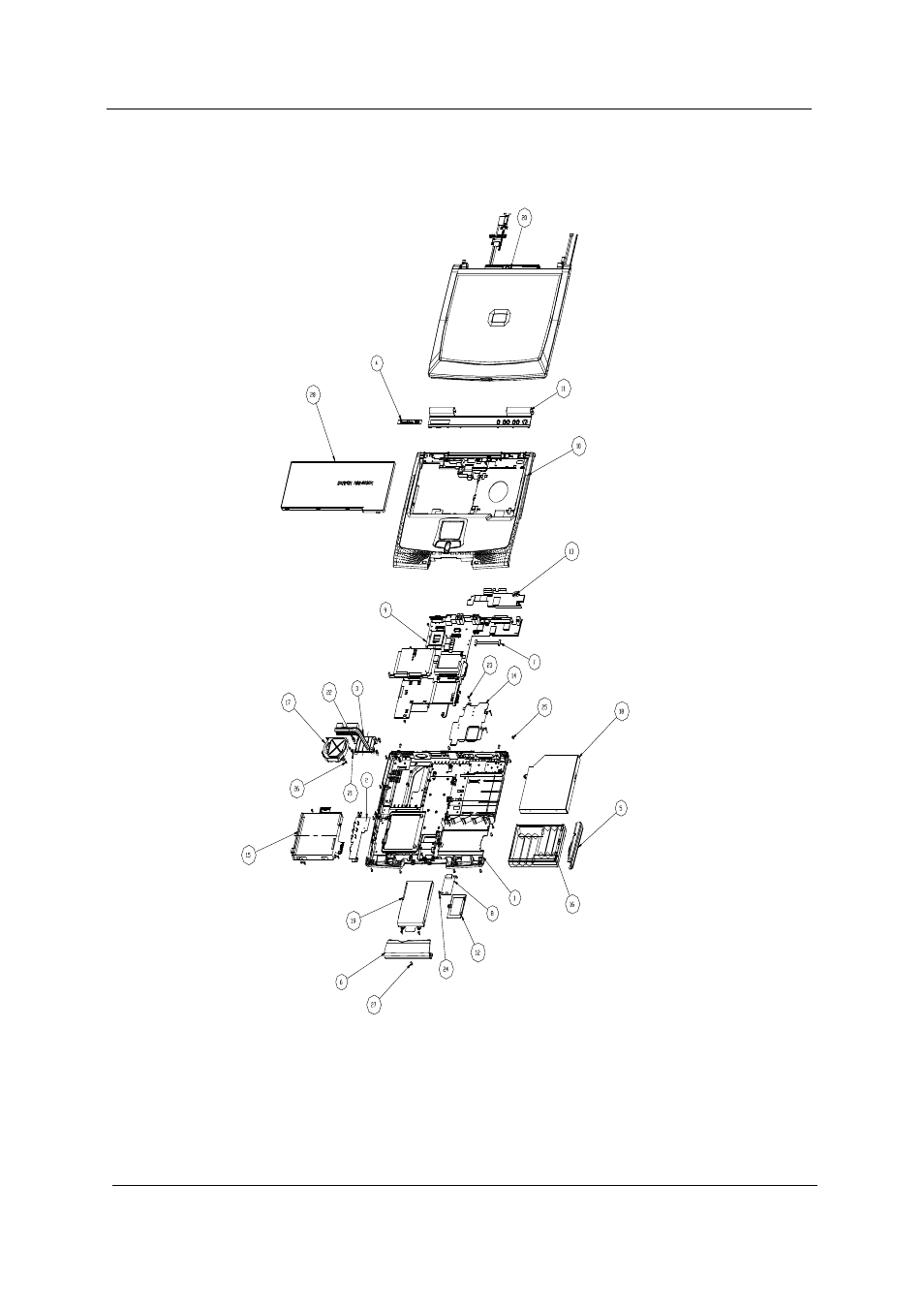 Travelmate 230 exploded diagram | Acer 230 User Manual | Page 124 / 164