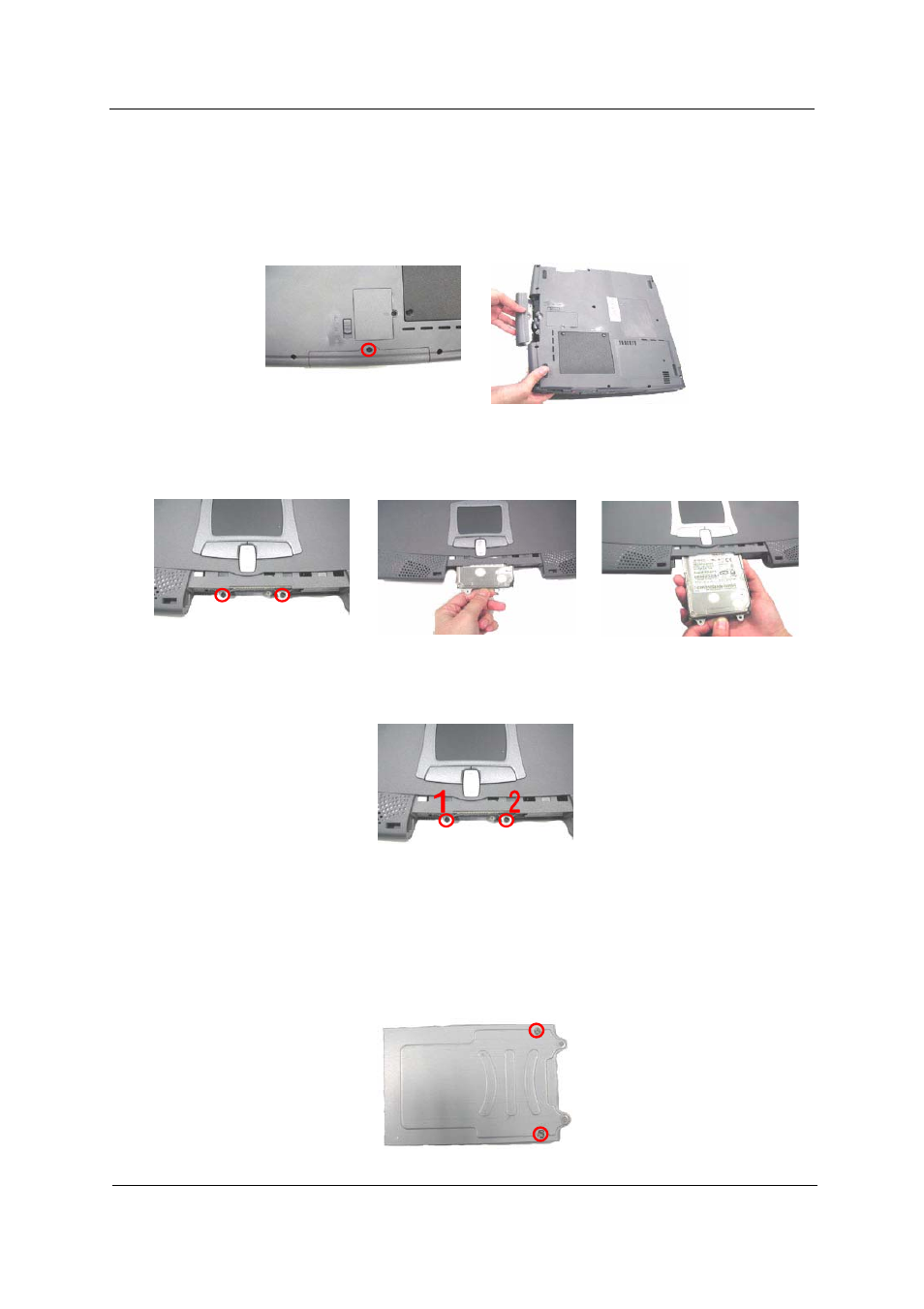 Removing the hard disk drive module, Disassembling the hard disk drive module | Acer 230 User Manual | Page 71 / 164