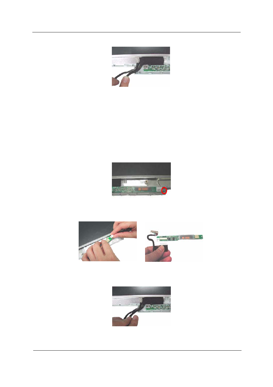 Removing the inverter board (15” lcd) | Acer 230 User Manual | Page 83 / 164