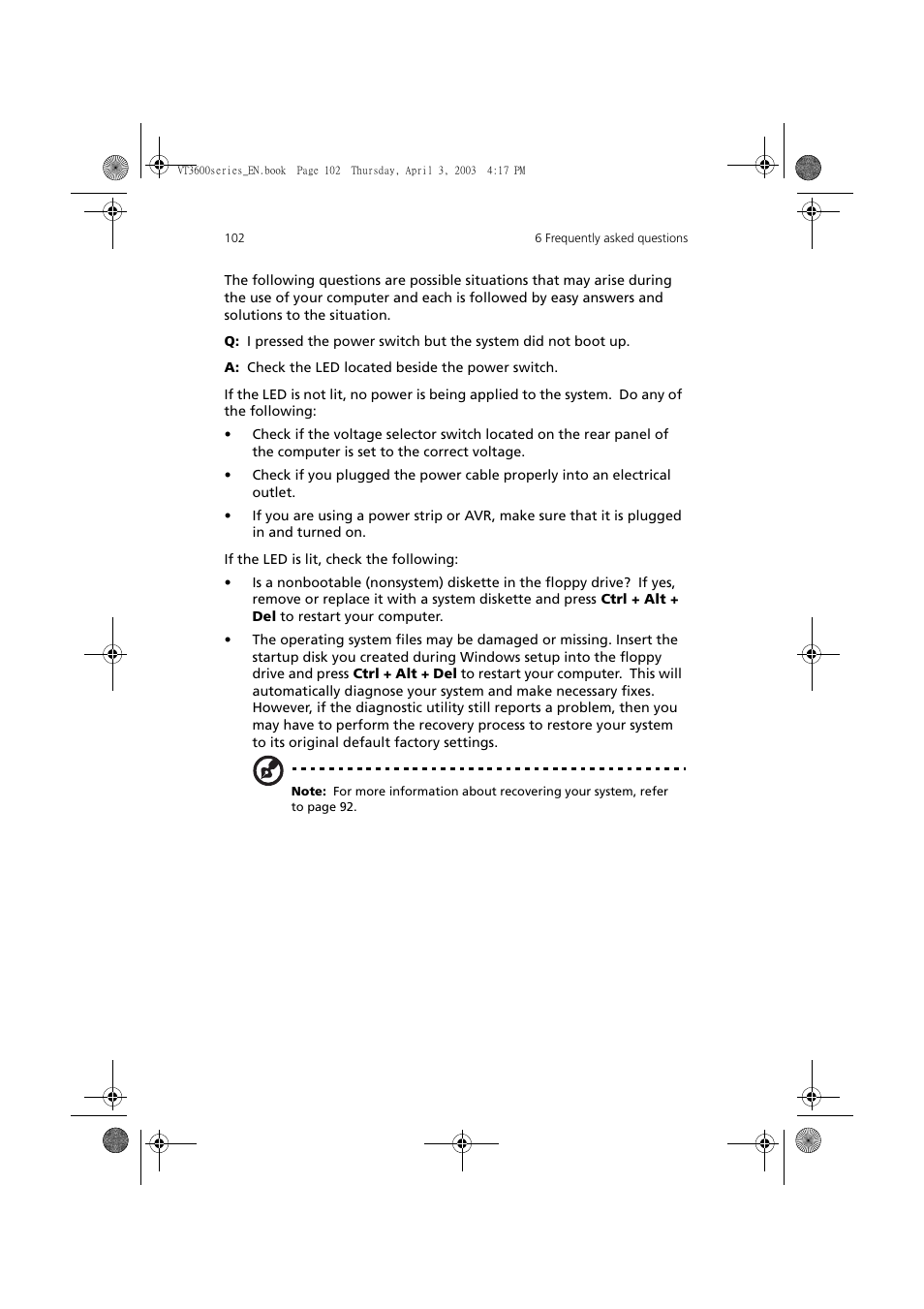 Acer 3600 Series User Manual | Page 108 / 122