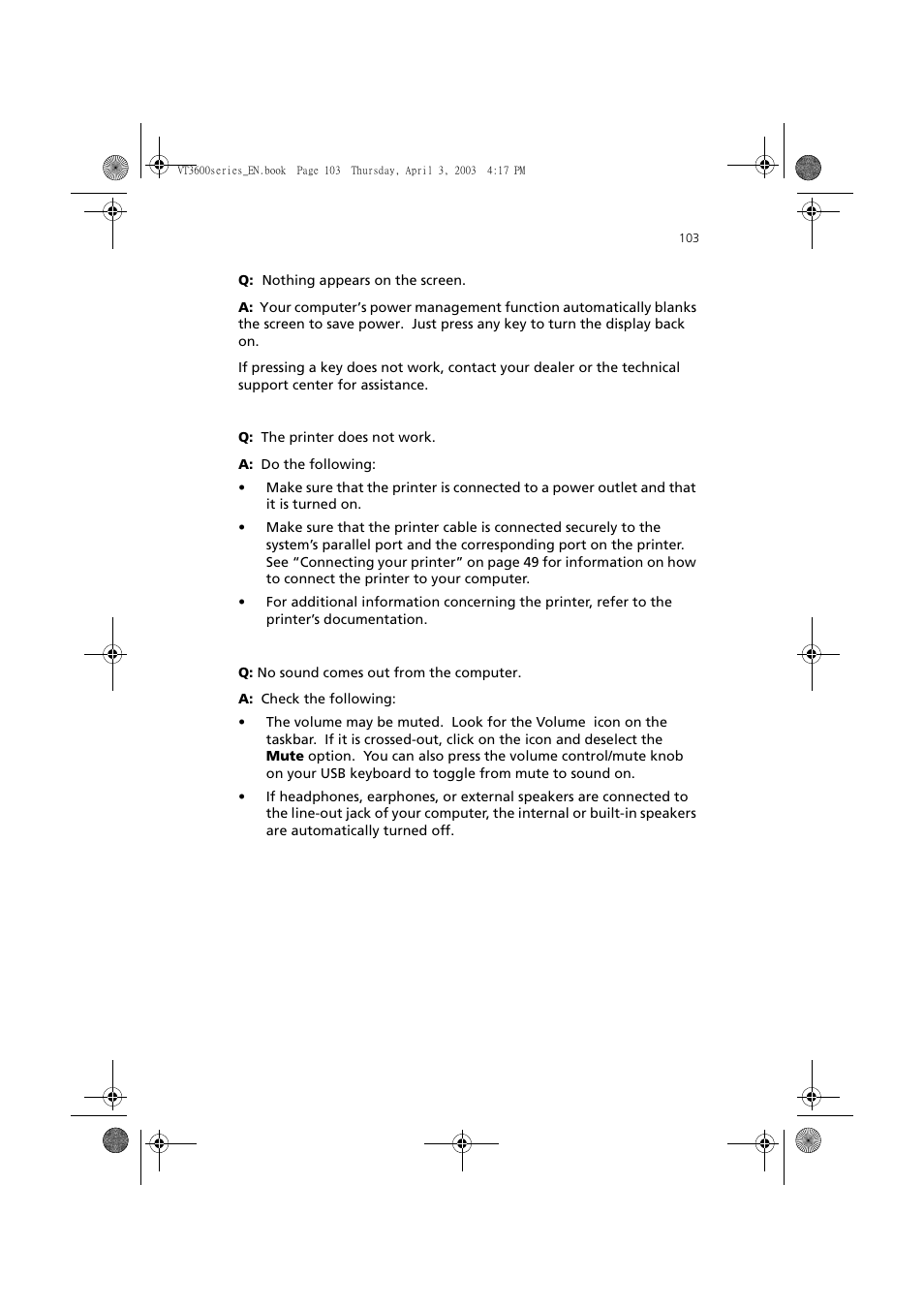 Acer 3600 Series User Manual | Page 109 / 122