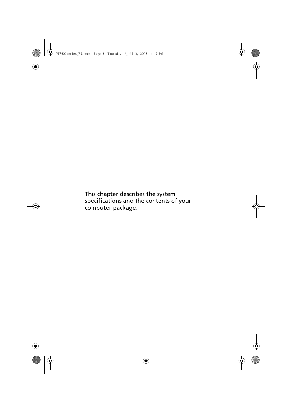Acer 3600 Series User Manual | Page 9 / 122