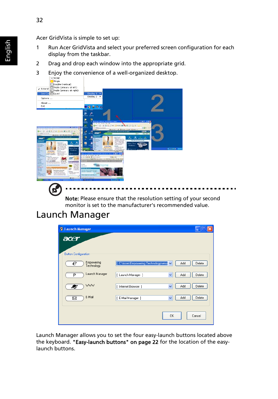 Launch manager | Acer 2450 User Manual | Page 46 / 81